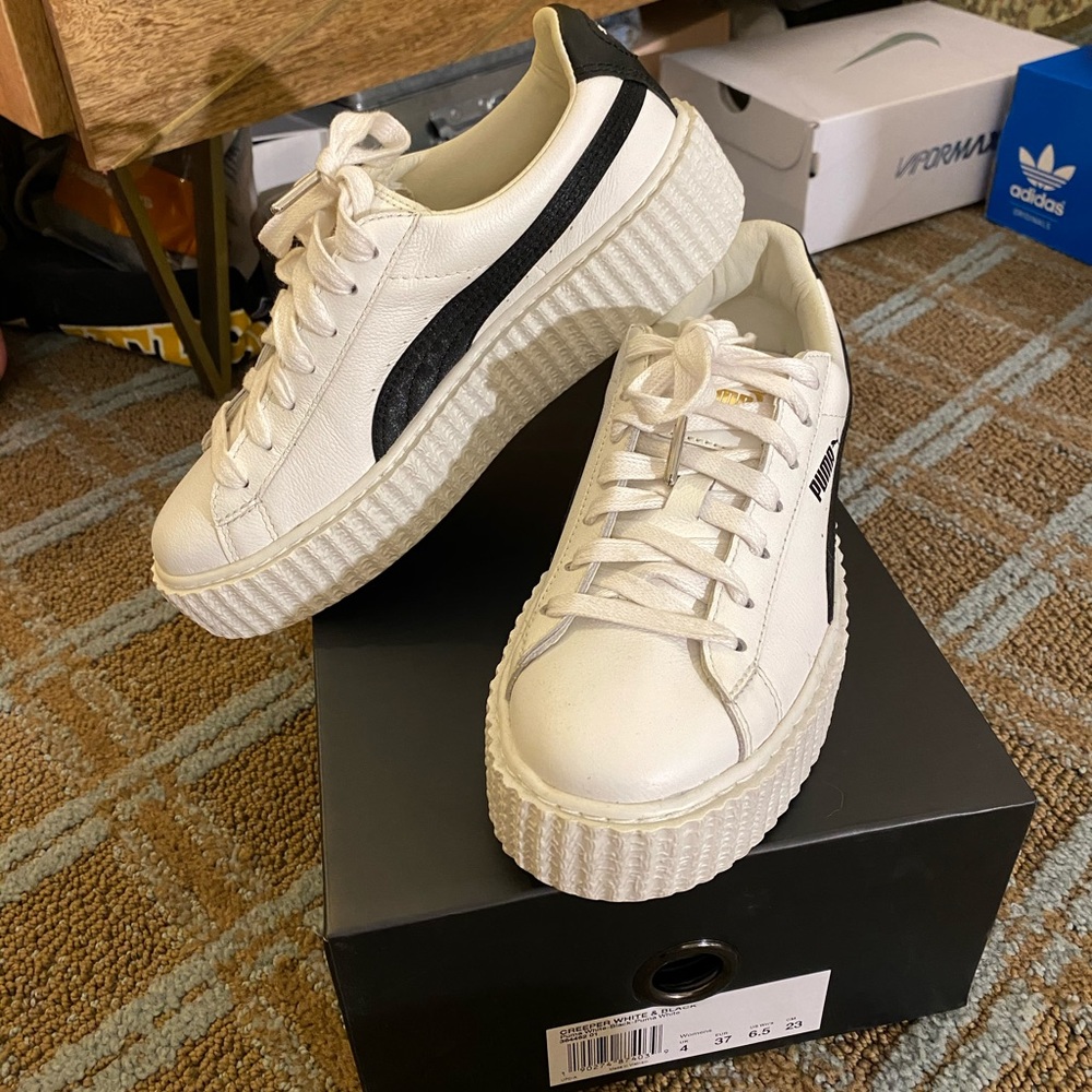(NEW) Fenty X Puma White & Black Creepers